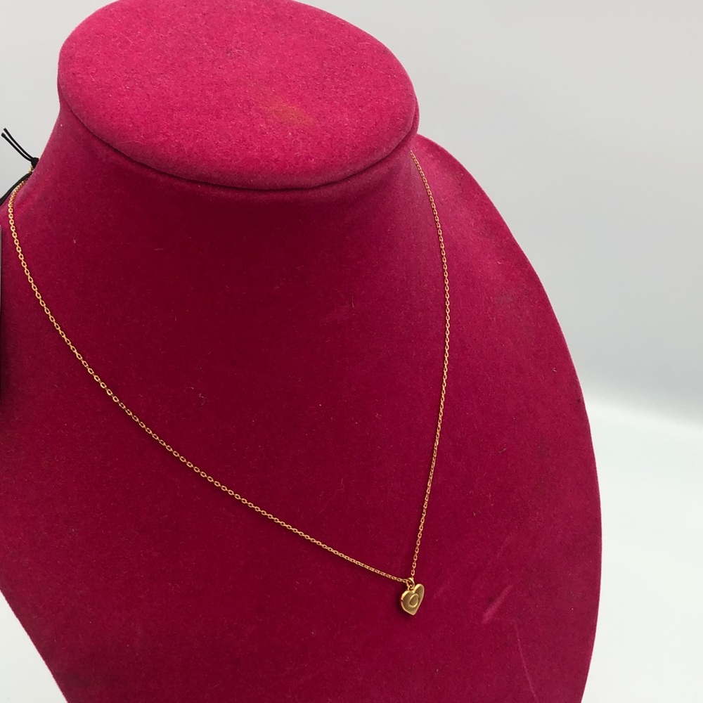 Kate Spade Adjustable Length Gold Color Heart Pendant Necklace New - Picture 5 of 11